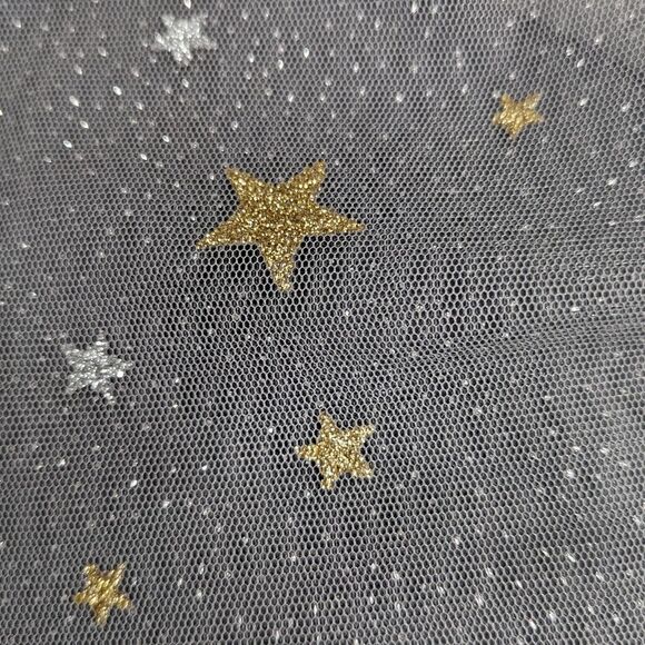 Zunie Gray Silver Gold Fancy Tulle Sparkle Poofy Christmas Party Dress Size 24mo - Picture 2 of 7